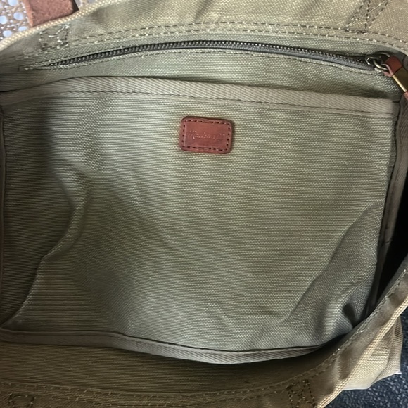 The canvas large Transport tote by Madewell Tote olive green with leather straps - Picture 5 of 9